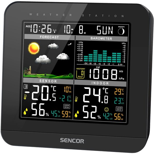 Meteostanica Sencor SWS 5800, čierna
