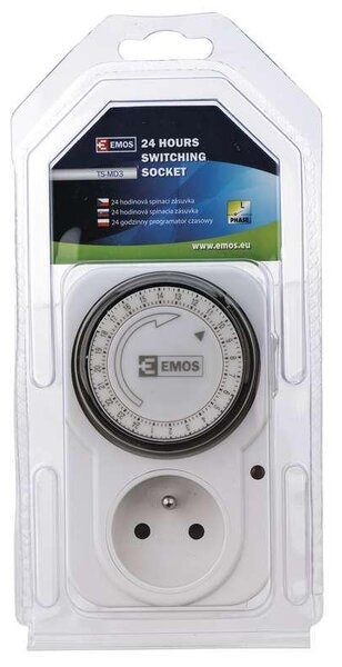 Emos TS-MD3 P5502 - Časovač - mechanická spínacia zásuvka