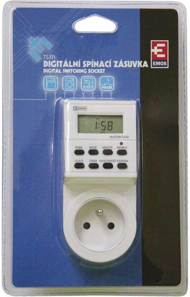 Emos TS-EF1 P5501 - Časovač - digitálna spínacia zásuvka