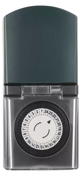 Emos P5508N black P5508N - Časovač - mechanická spínacia zásuvka vonkajšia IP44