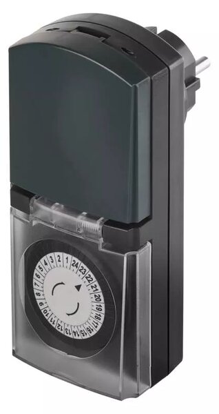Emos P5508N black P5508N - Časovač - mechanická spínacia zásuvka vonkajšia IP44