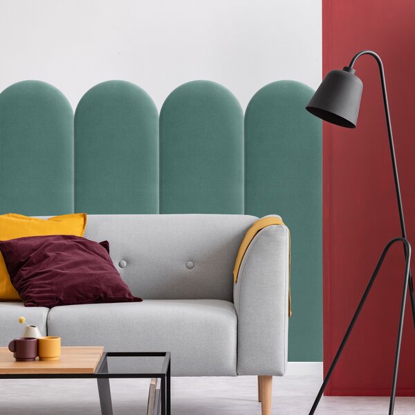 Čalúnený panel za posteľ - Oblúk - 30x100cm Farba: Azúrovomodrá