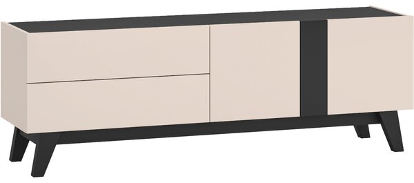 MEBLINE Komoda RTV SABLE 05 kašmír / čierna