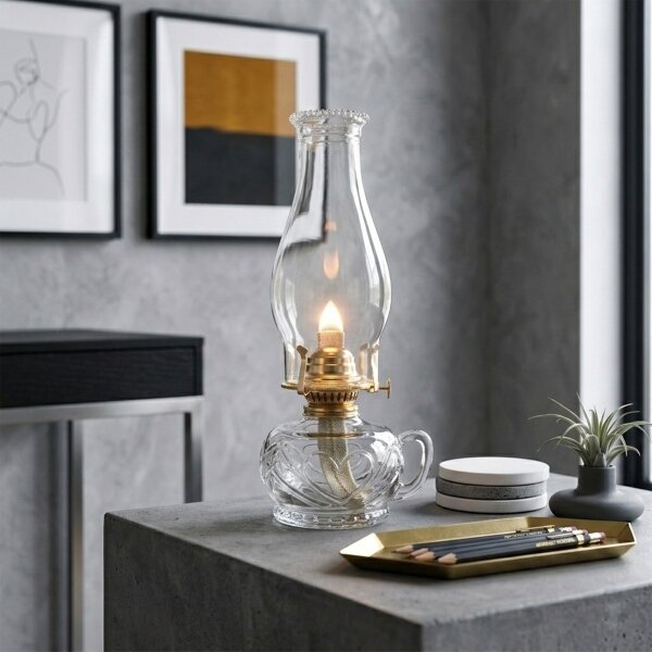 Brilagi - Petrolejová lampa MERLIN priehľadná