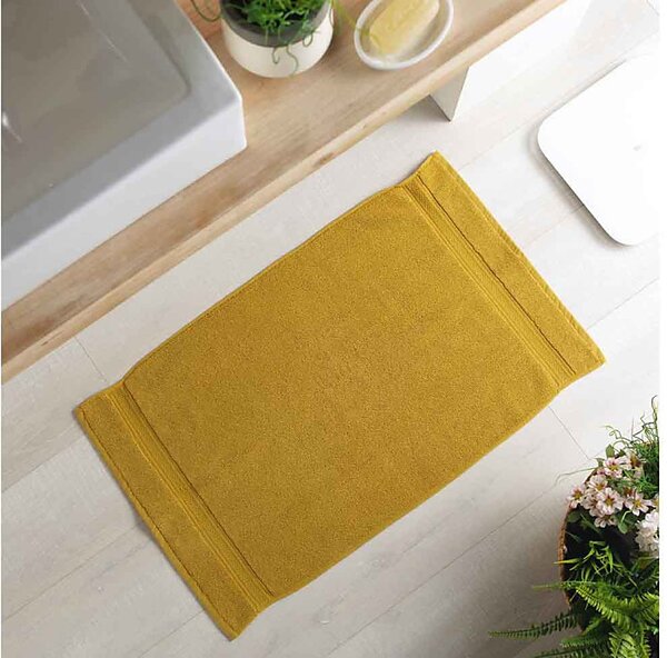 Bavlnený kúpeľňový koberec Colors - Honey 50x85