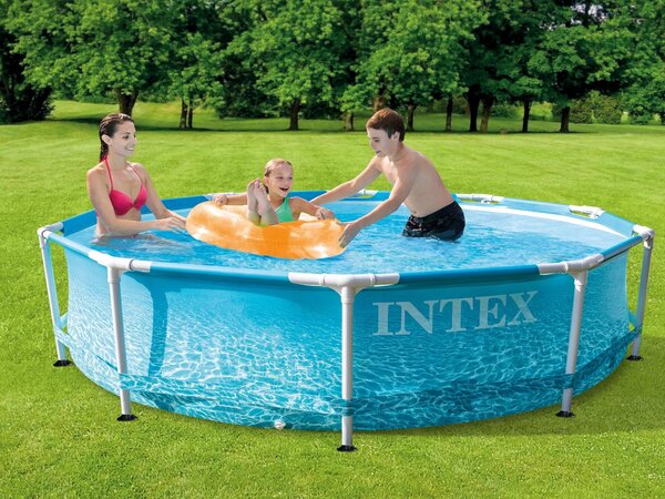 Intex Záhradný bazén INTEX 28208 Beachside Metal Frame 305 x 76 cm s kartušovou filtráciou 28208 - Bazén
