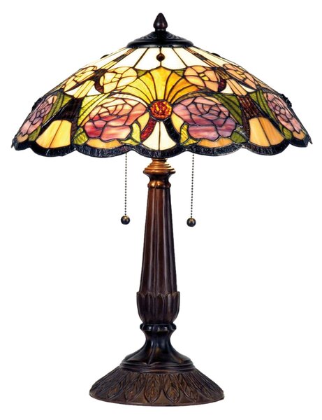 Vitrážová tiffany lampa stolová Ø44*57
