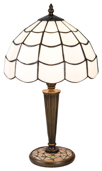 Rustikálna tiffany lampa WHITE 25*43