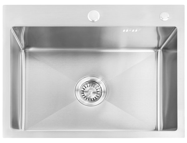 Rea Liam, oceľový kuchynský drez 530x450x200mm + sifón, brúsená oceľ, ZLE-06006