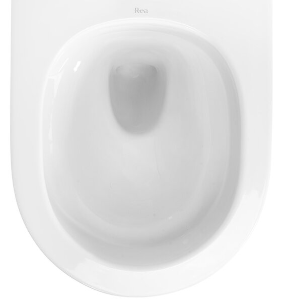 Rea Richard Tornado, závesná WC misa 490x360x325 mm + WC sedadlo z duroplastu, biela lesklá, REA-C4802