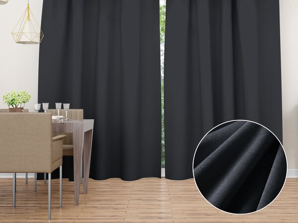 Biante Zamatový záves Velvet Prémium SVP-004 Antracitovo sivý - šírka 135 cm 135x160 cm