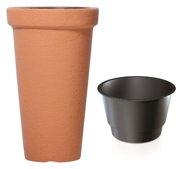 Prosperplast Podlhovastý kvetináč Classic oranžový, variant 40 cm