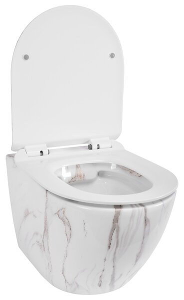 Závesná WC misa REA CARLOS Slim Rimless Aiax