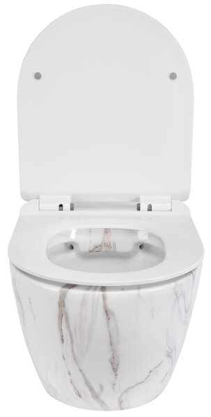 Závesná WC misa REA CARLOS Slim Rimless Aiax