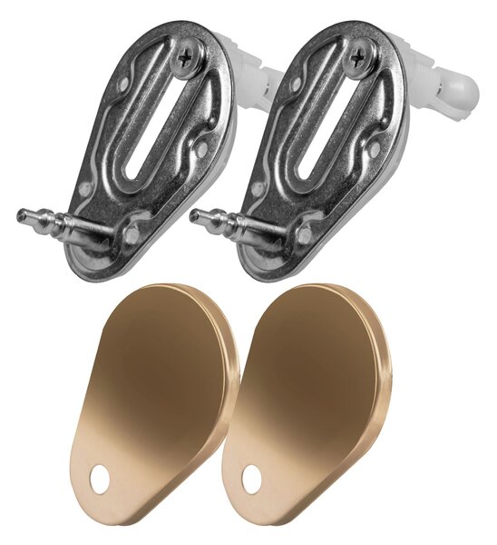 Závesná WC misa Carlo Flat - brúsené zlato