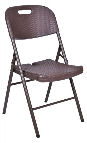 TZB Skladacia stolička Rattan - hnedá