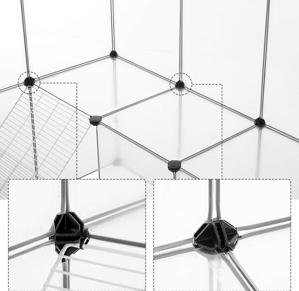 SONGMICS Ohrádka pre malé zvieratá 143 x 92 x 108 cm