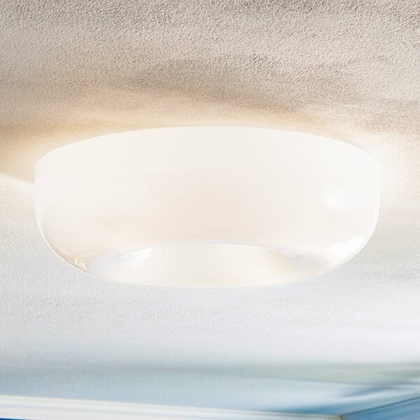 Foscarini Circus grande sklenené stropné svietidlo, Ø 46 cm, Biela / opálová, Obývacia izba / jedáleň, Sklo, Dizajn, Závesné svietidlo