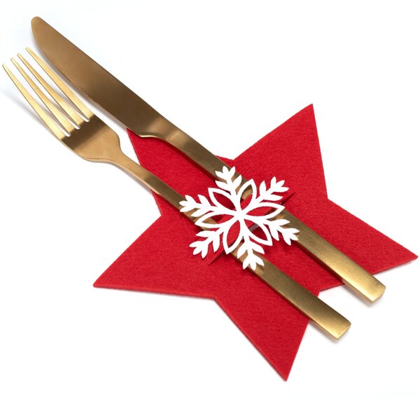 Tutumi Vianočný príbor Red Star 4 ks červený