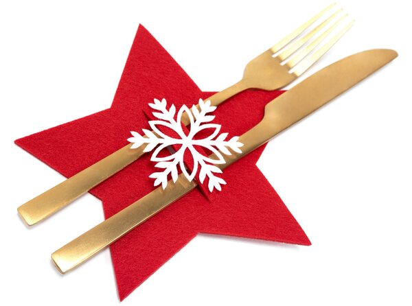 Tutumi Vianočný príbor Red Star 4 ks červený