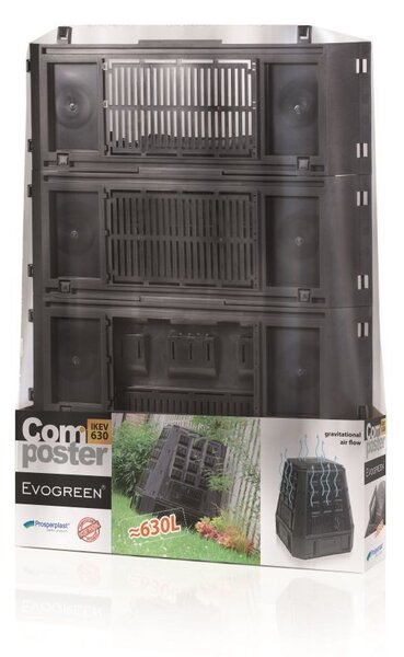 Prosperplast Záhradný kompostér Evogreen 630L čierny