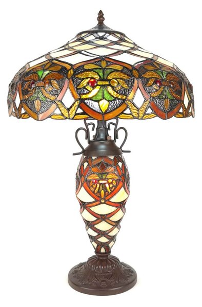 Luxus tiffany vitrážová lampa Ø41*58