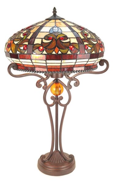Stolová tiffany vitrážová lampa Ø42*59