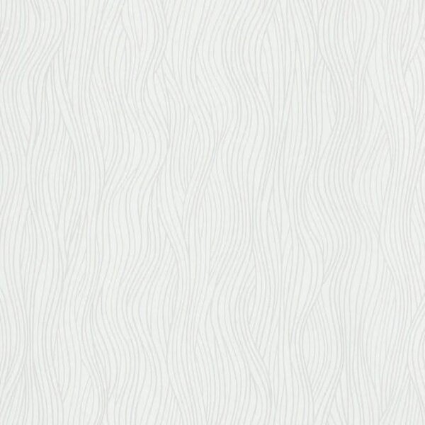 Vliesové tapety na stenu Kylie 82400, rozmer 10,05 m x 0,53 m, vlnovky biele s metalickou škárou, NOVAMUR 6833-10