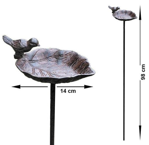 DekorStyle Vtáčie napájadlo Podo 98 cm list