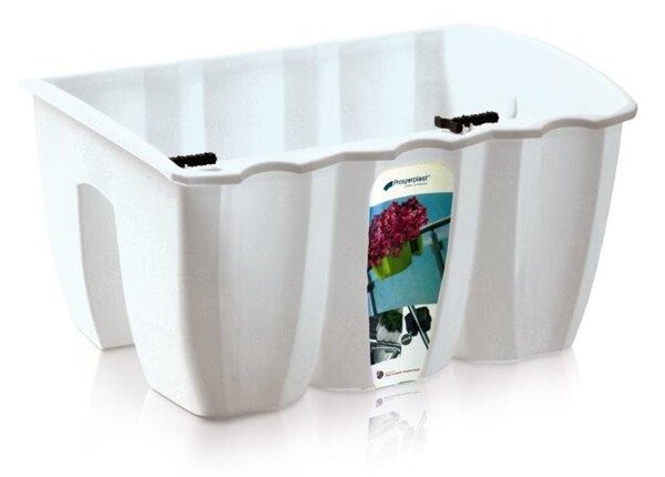 Prosperplast Truhlík na zábradlie CROWL biely 39,3cm