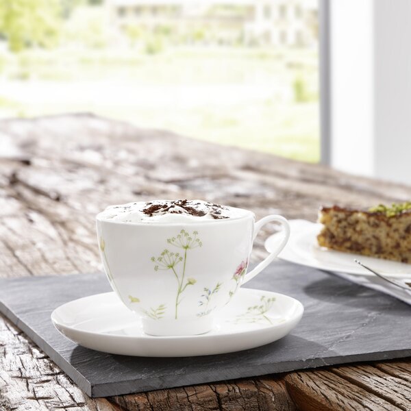 CAPPUCCINO ŠÁLKA S TANIERIKOM Wildflower Novel - Hrnčeky & šálky