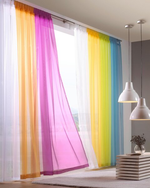 ZÁVES S PÚTKAMI, priehľadné, 140/245 cm Boxxx - Záclony & závesy
