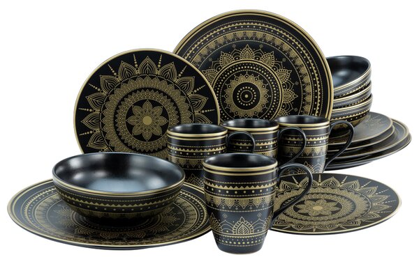 KOMBINOVANÝ SERVIS, 16-dielne, kamenina Creatable - Online Only bytové doplnky, Online Only