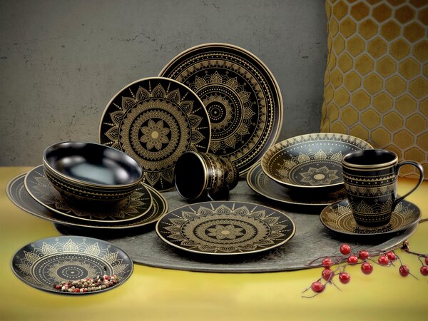 KOMBINOVANÝ SERVIS, 16-dielne, kamenina Creatable - Online Only bytové doplnky, Online Only