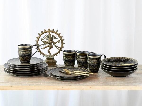 KOMBINOVANÝ SERVIS, 16-dielne, kamenina Creatable - Online Only bytové doplnky, Online Only