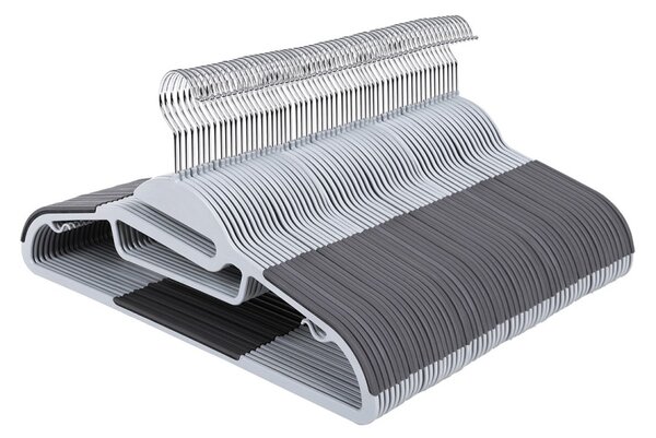 SONGMICS Plastové vešiaky Vero 20 kusov sivé
