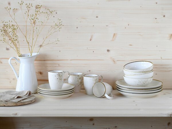 KOMBINOVANÝ SERVIS, 16-dielne, kamenina Creatable - Online Only bytové doplnky, Online Only