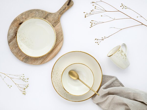 KOMBINOVANÝ SERVIS, 16-dielne, kamenina Creatable - Online Only bytové doplnky, Online Only