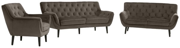 SEDAČKA CHESTERFIELD, textil, sivá, čierna Stylife - Sedačky