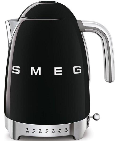 SMEG 50's Retro Style rychlovarná kanvica s LED indikátorom 1,7l čierna KLF04BLEU, čierna
