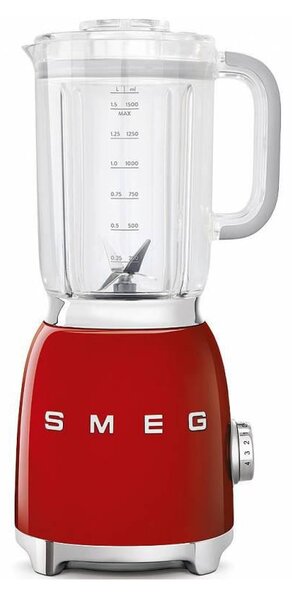 SMEG 50's Retro Style stolný mixér 1,5l plastová nádoba červená BLF01RDEU, červená