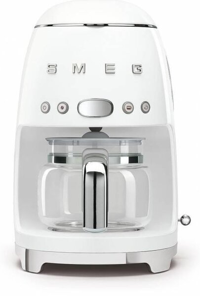 SMEG 50's Retro Style kávovar na filtrovanú kávu 1,4l - 10 cup biela DCF02WHEU, biela