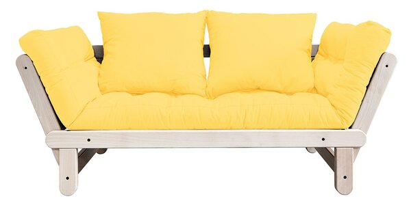 Žltá Variabilná pohovka Beat – Clear lacquered/Yellow 77 × 162 × 80 cm KARUP DESIGN