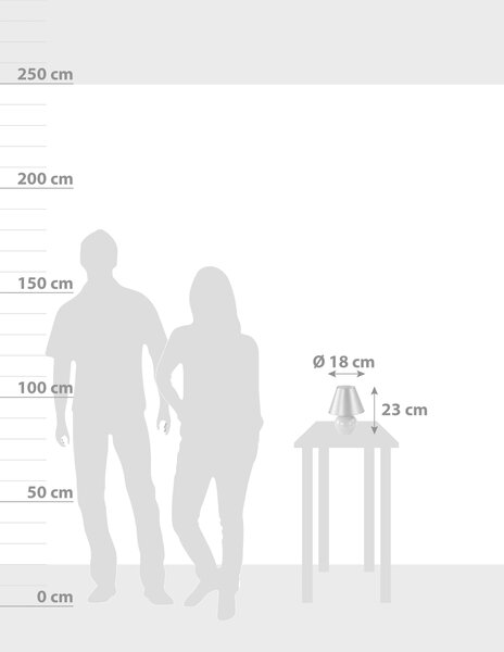 STOLNÁ LAMPA, 18/23 cm Ondega - Interiérové svietidlá