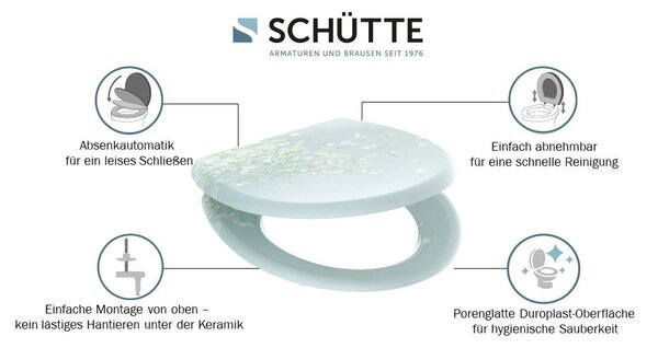 Eisl Sanitär WC sedátko Duroplast Soft Close Flower in The Wind 82381