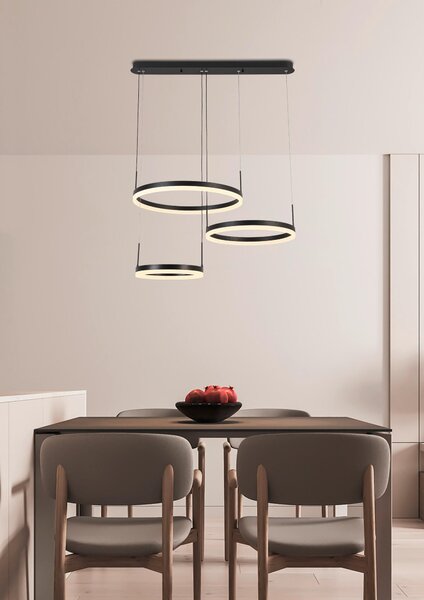 ZÁVESNÉ LED SVIETIDLO, 78/50/120 cm Novel - Interiérové svietidlá