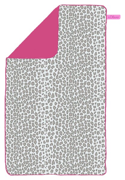 PLÁŽOVÁ OSUŠKA, 80/160 cm, pink, svetlosivá S. Oliver - Kúpeľňový textil