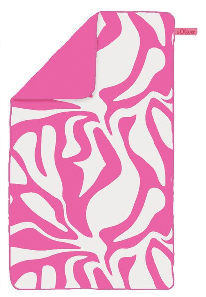 PLÁŽOVÁ OSUŠKA, 80/160 cm, biela, pink S. Oliver - Kúpeľňový textil