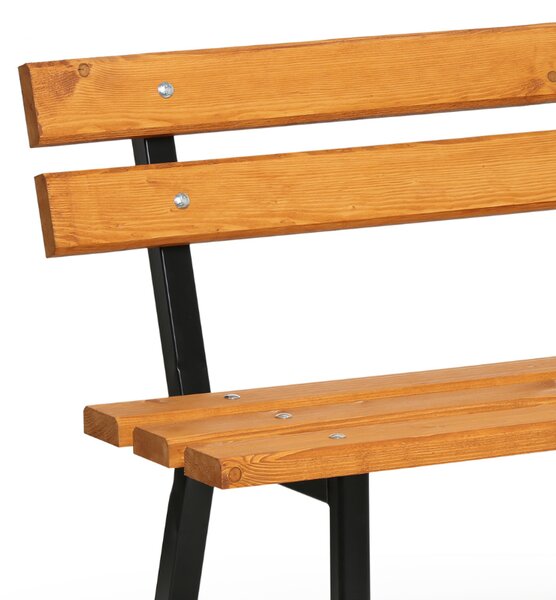 Parková lavička STANDARD s operadlom 1+1 ZADARMO, 1500 mm, limba