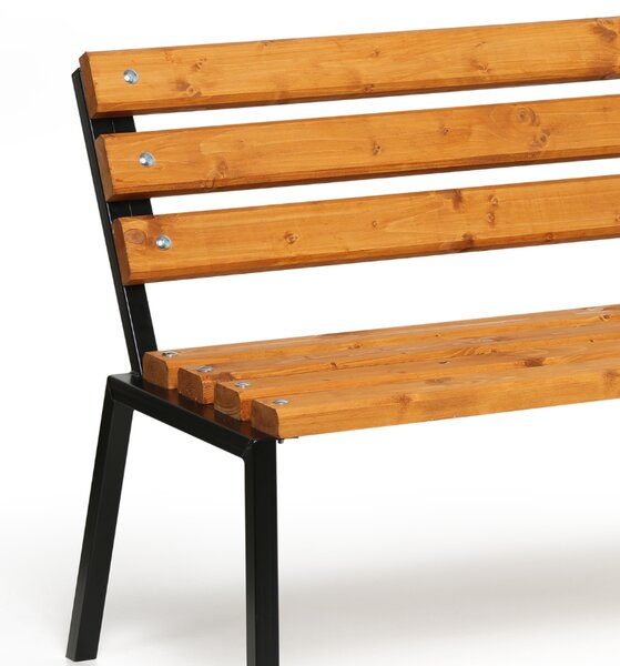 Vonkajšia lavička STACK, stohovateľná, s operadlom, 1+1 ZADARMO, 1500 mm, limba